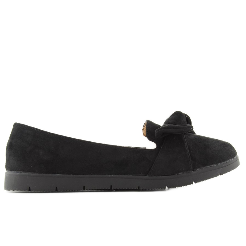 Velúr balerinák masnival sk37p Fekete