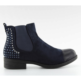 JAX3251 kék Jodhpur csizma szegecsekkel sötétkék