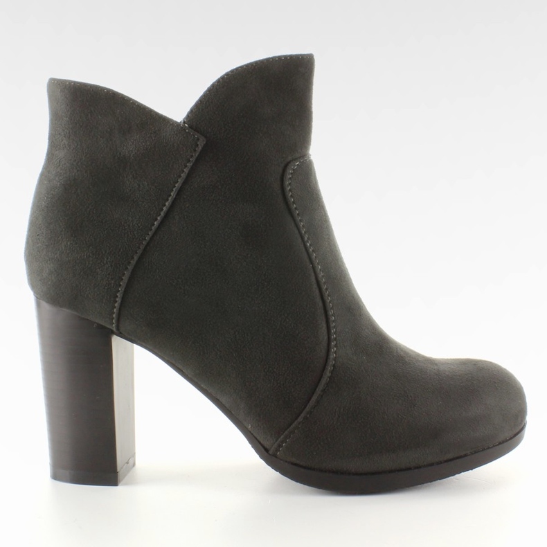 Széles 6075-pg Szürke magas sarkú cipő