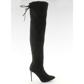 Csipkés combok SY-12 fekete