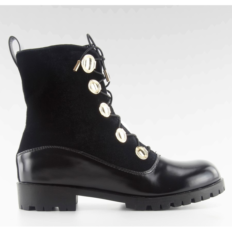 Velúr munkások gombokkal R113p fekete