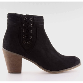 Magas sarkú velúr csizma 99-266 fekete Magas sarkú velúr csizma 99-266 fekete