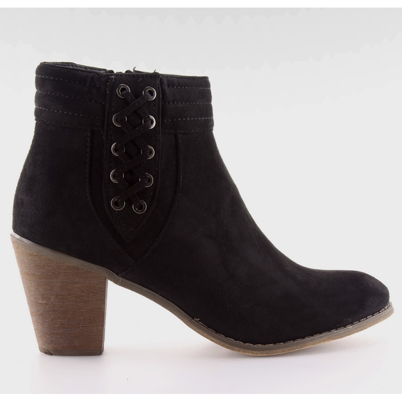 Magas sarkú velúr csizma 99-266 fekete