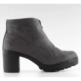 Szürke velúr magas sarkú csizma 669-4 szürke Szürke velúr magas sarkú csizma 669-4 szürke