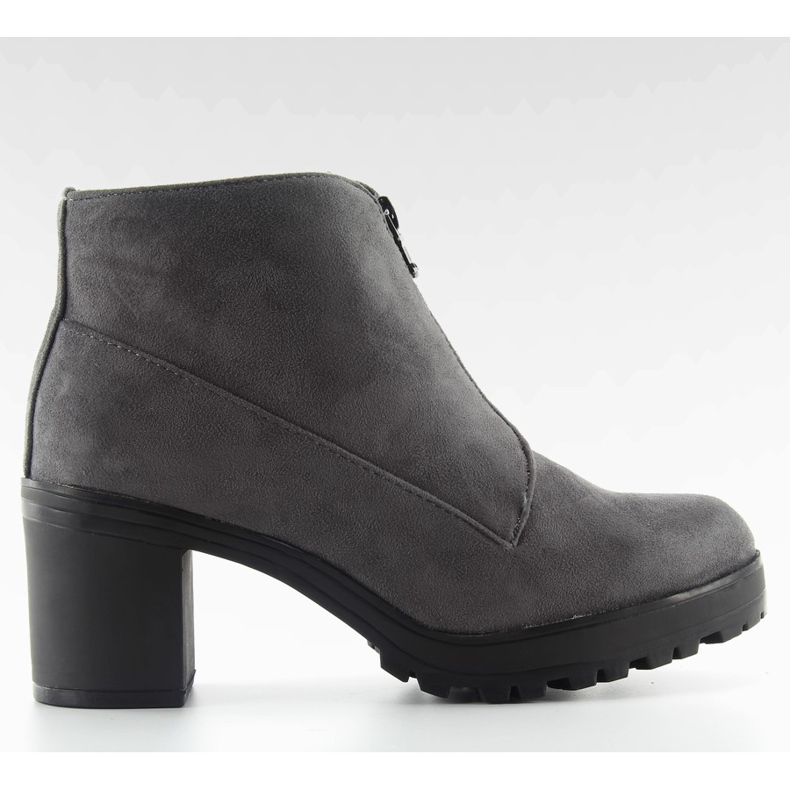 Szürke velúr magas sarkú csizma 669-4 szürke