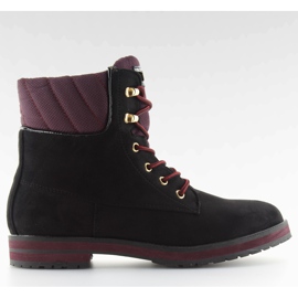 Fekete Suede női fa csizma WD38 Fekete