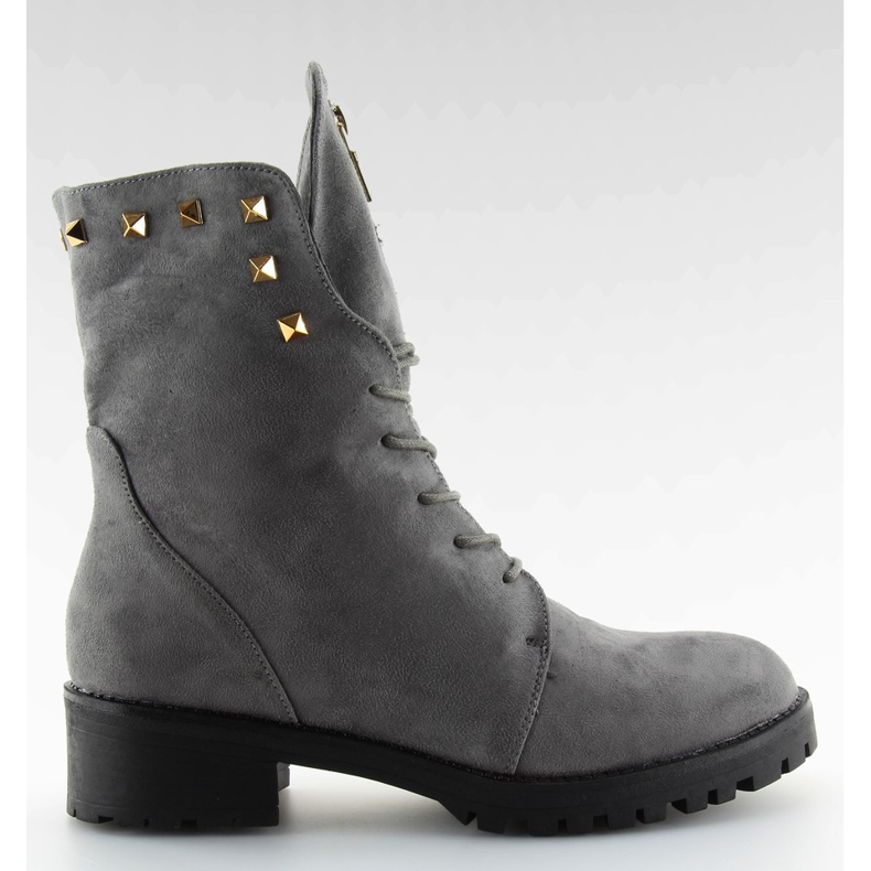 Szürke bokacsizma H99-17 szürke