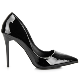 Seastar Fekete lakkozott sarok