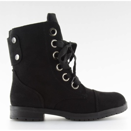 Fekete fűzős munkáscsizma 8901 Fekete