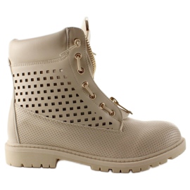 Áttört balmanki arany cipzár R103 Bézs