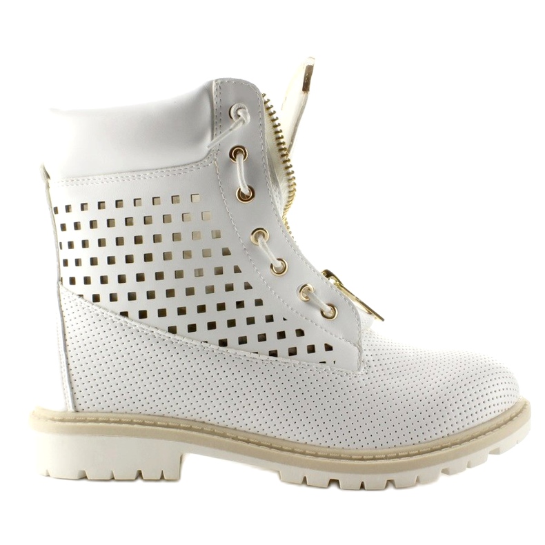 Áttört balzsam, arany cipzárral, fehér R103 Fehér