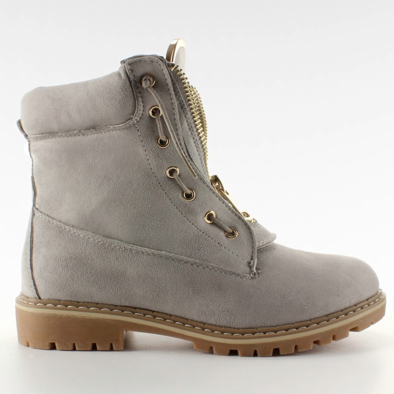 Szürke velúr balman cipő