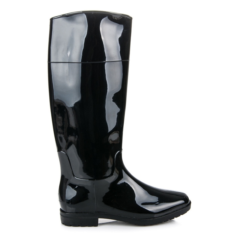 Lakkozott gumicsizma fekete