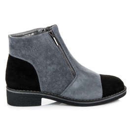 Vices Velúr bokacsizma őszre szürke