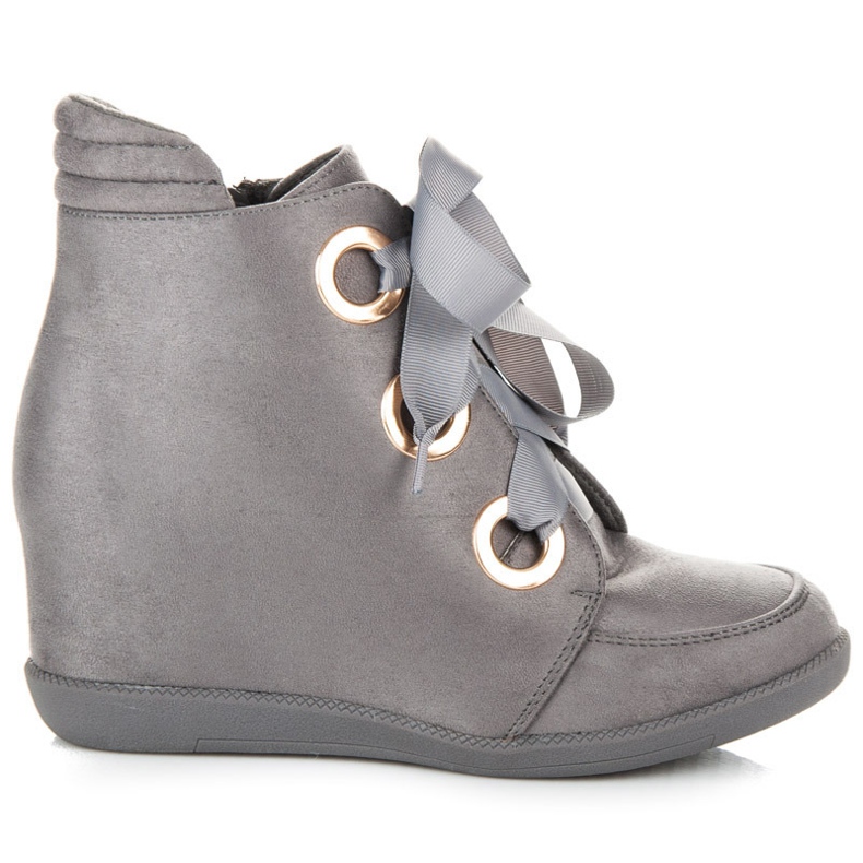 Kylie Szalaggal kötött bokacsizma szürke