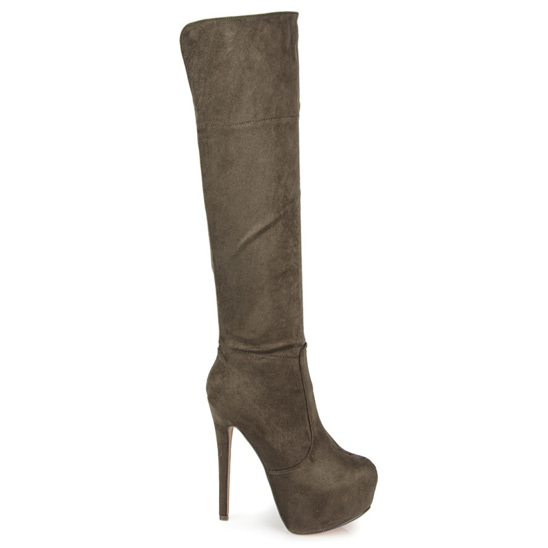 Comer Velúr platformos csizma zöld