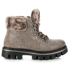 Kylie Stílusos csizma védővel barna Kylie Stílusos csizma védővel barna