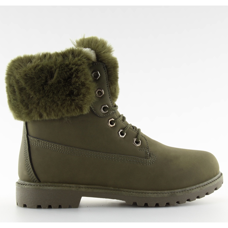 Meleg zöld facsizma bundával