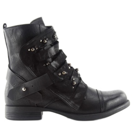 Katonai csizma fekete szárral