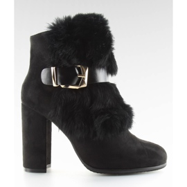 Fekete csizma magas sarkú bundával fekete 1316 fekete Fekete csizma magas sarkú bundával fekete 1316 fekete