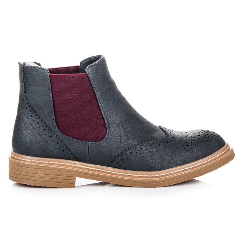 Divatos Kylie Chelsea csizma kék