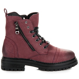 Vices Gesztenyebarna Dolgozók Alacsony Sarkúban piros