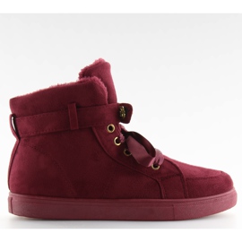 Női szigetelt bordó bordó cipők sokszínű piros