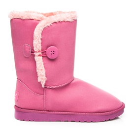 Torna Mukluki gombbal rózsaszín