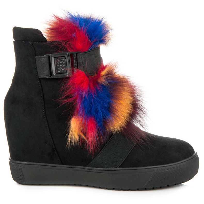 Vices Ékcsizma bundával fekete