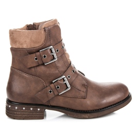 Kayla Lapos sarkú csizma barna