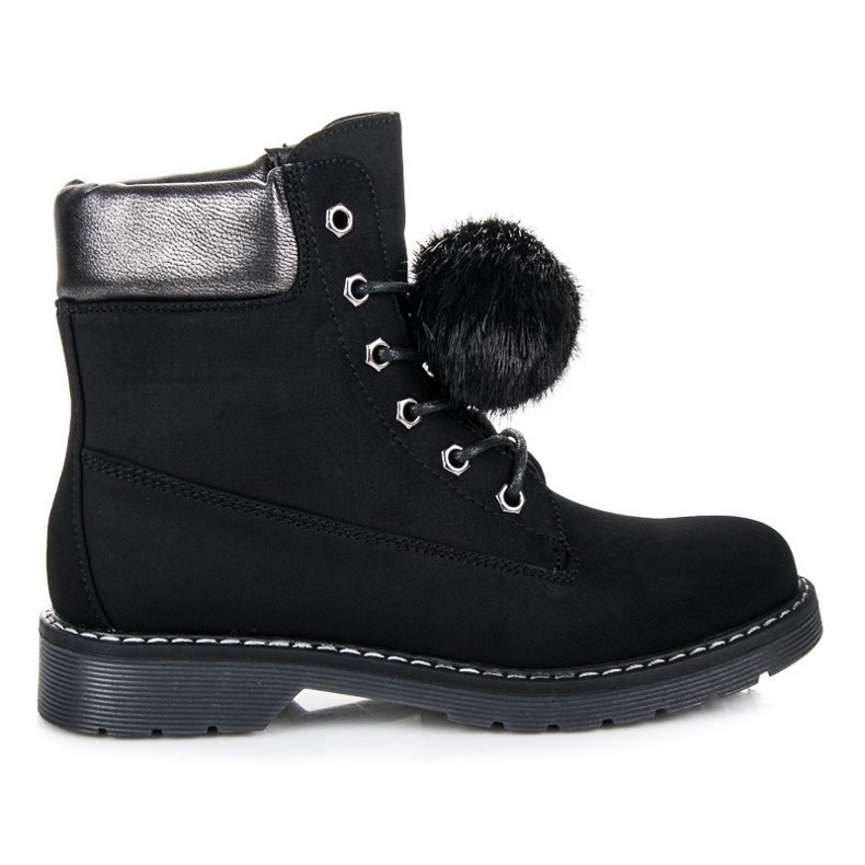 Bestelle Csapdák levehető pomponnal fekete