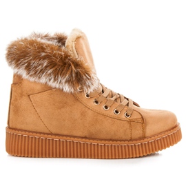Creepers Csizma Szőrmével barna