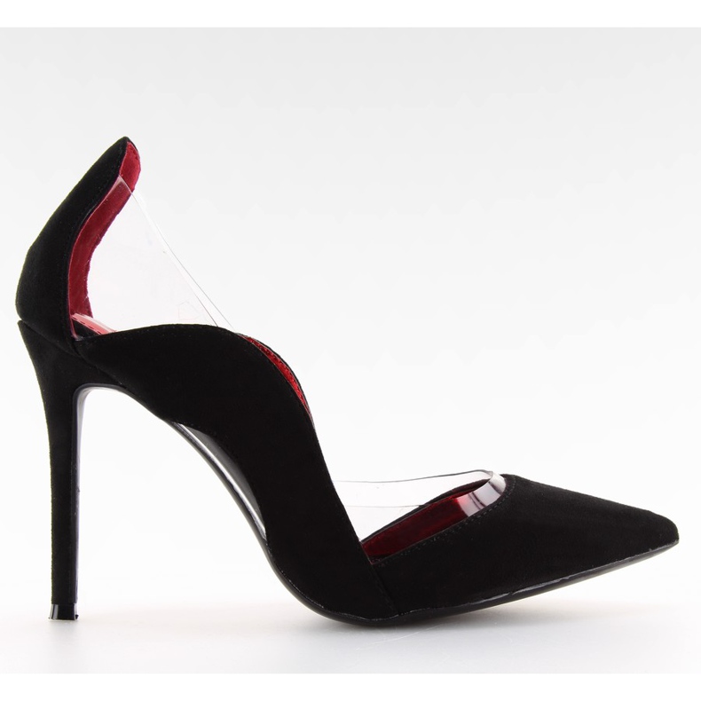 Fekete csapok átlátszó betétekkel