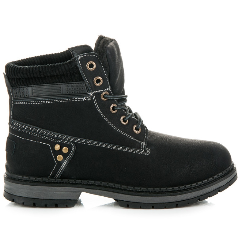 Fűzős csizma fekete