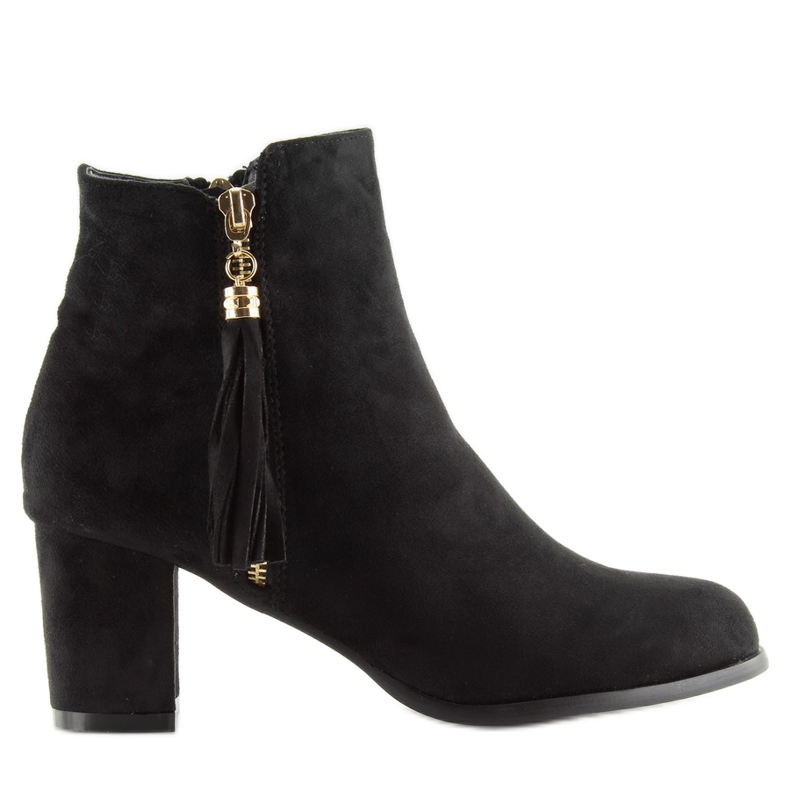 Fekete magas sarkú csizma SO-20 fekete