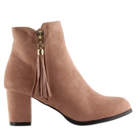 Rózsaszín magas sarkú csizma SO-20 rózsaszín