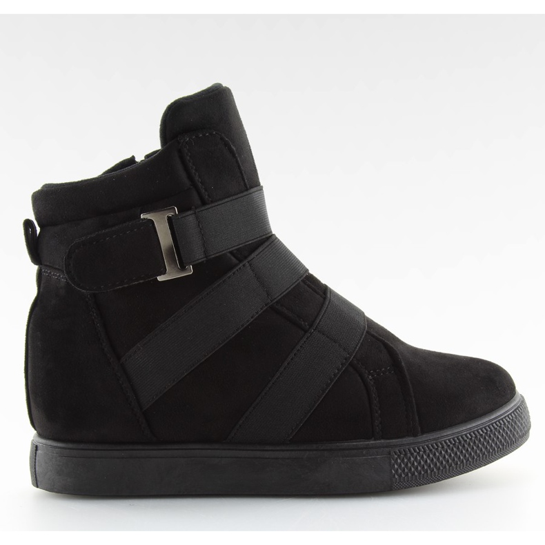 Fekete cipők, gumival, fekete H7191 negro