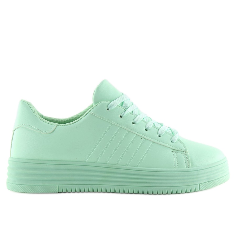 Zöld magas talpú tornacipő