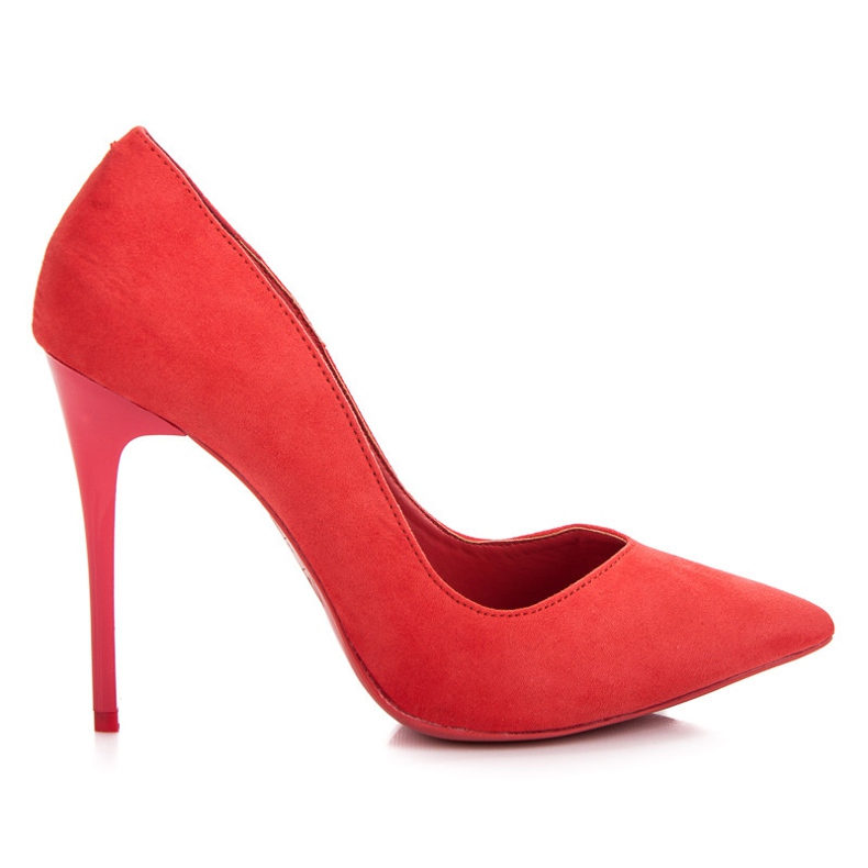 Vinceza Korall velúr sarok piros