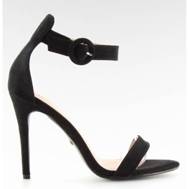 Fekete NF-17 Fekete szandál magas sarkon