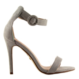 Szürke NF-17 Szürke szandál magas sarkon