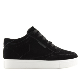 Fekete velúr női cipők NB171P Fekete Fekete velúr női cipők NB171P Fekete