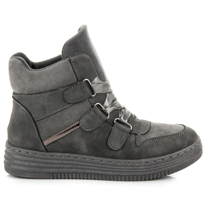 Sport Magas szárú tornacipő szalaggal szürke