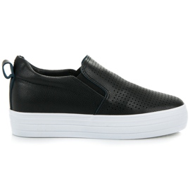 Slipons a platformon fekete Slipons a platformon fekete