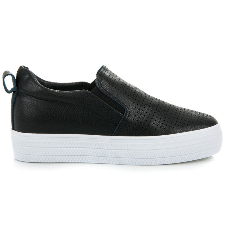 Slipons a platformon fekete