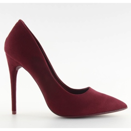 Pumpák tűsarkún velúr bordó 5101 W. Piros sokszínű Pumpák tűsarkún velúr bordó 5101 W. Piros sokszínű