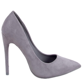 Szivattyúk szürke velúr 5101 Szürke tűsarkú