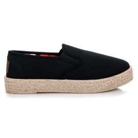 Mckeylor Fekete espadrillák a platformon