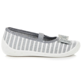 Reweks Házi készítésű csíkos balerinák szürke