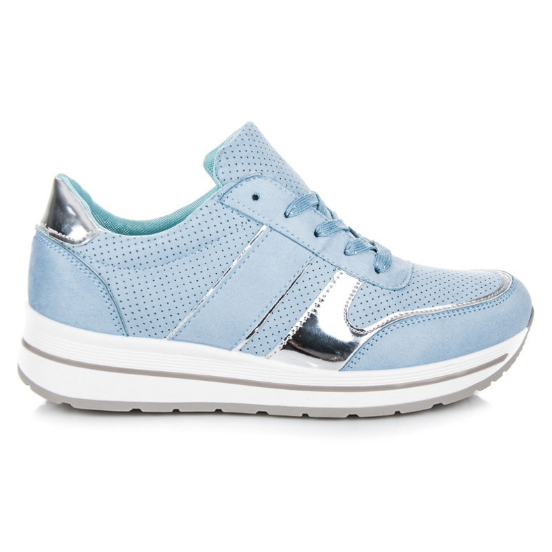 Seastar Velúr cipő a platformon kék Seastar Velúr cipő a platformon kék